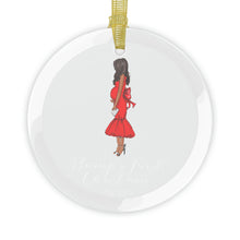 Bump's First Christmas (Dark) Glass Ornament