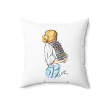 Bookworm (Red) Pillow