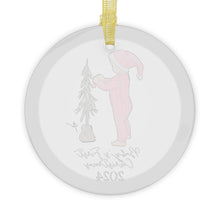 Baby's First Christmas (Pink) Glass Ornament