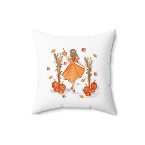 Pumpkin Harvest (Brunette) Pillow