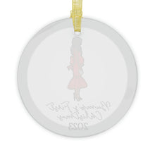 Bump's First Christmas (Dark) Glass Ornament