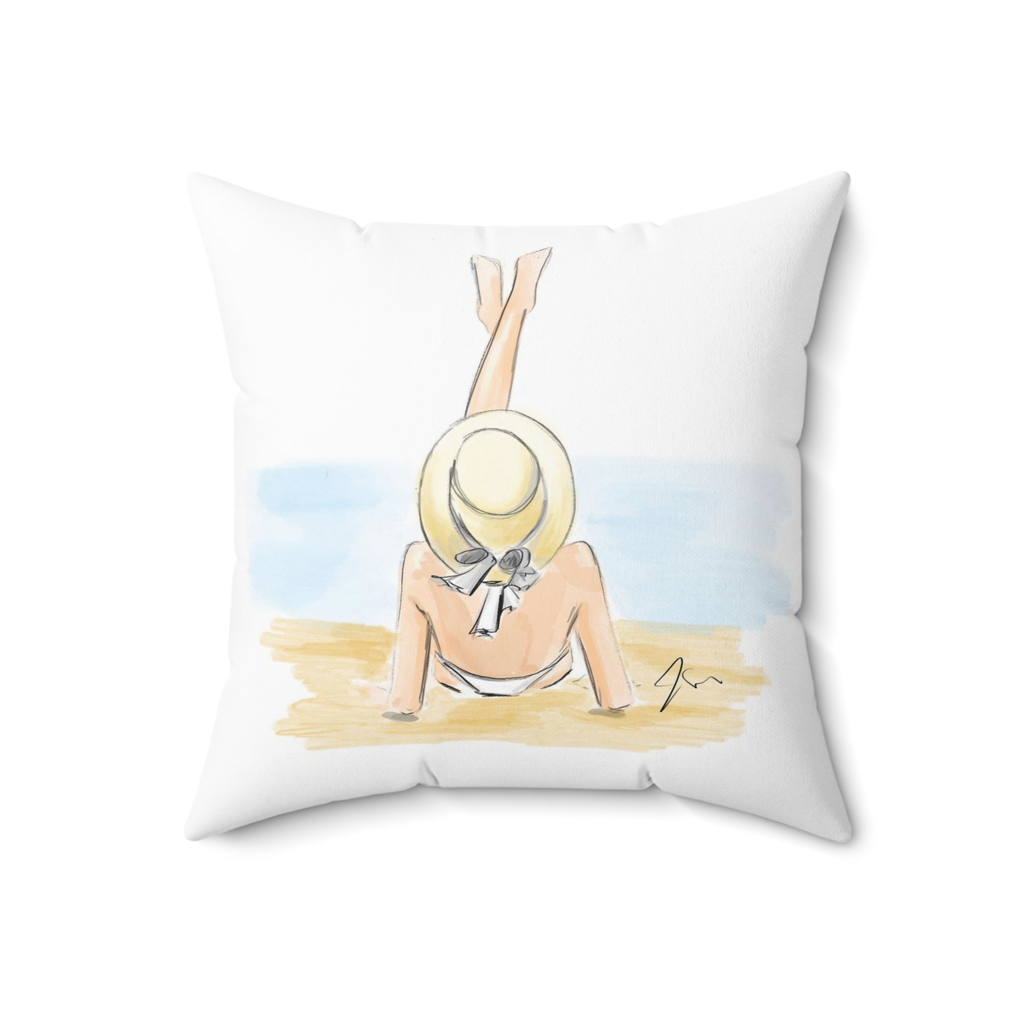 Happy Feet Throw Pillow