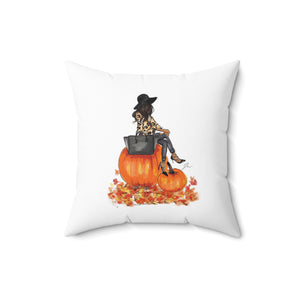 Pumpkin Girl (Dark) Pillow