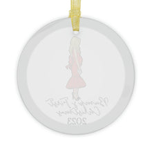 Bump's First Christmas (Blonde) Glass Ornament