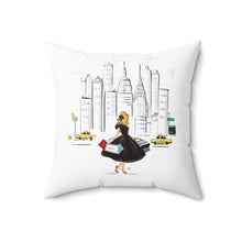 NYC Shopper (Red) Pillow