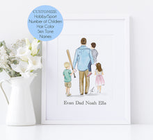 Customizable Father's Day Portrait (Customize Sport and Family)