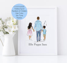 Customizable Father's Day Portrait (Customize Sport and Family)