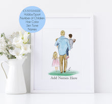 Customizable Father's Day Portrait (Customize Sport and Family)