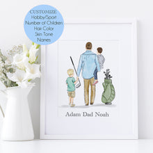 Customizable Father's Day Portrait (Customize Sport and Family)