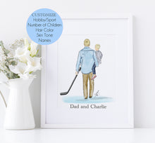 Customizable Father's Day Portrait (Customize Sport and Family)