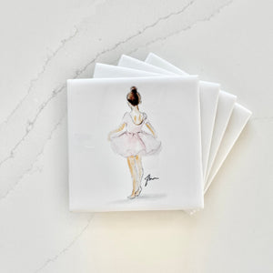 Little Ballerina Brunette Coaster