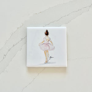 Little Ballerina Brunette Coaster