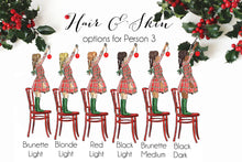 Custom Family Portrait Glass Ornament