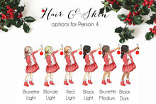 Custom Family Portrait Glass Ornament