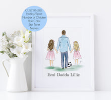Customizable Father's Day Portrait (Customize Sport and Family)