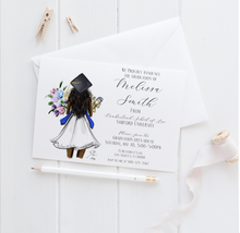 Custom Cap Graduation Invites (Physical Copy or Digital Download)