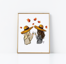 Autumn Hats Art Print