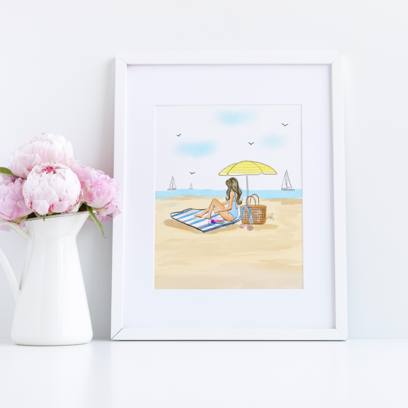 Beach Basket Print