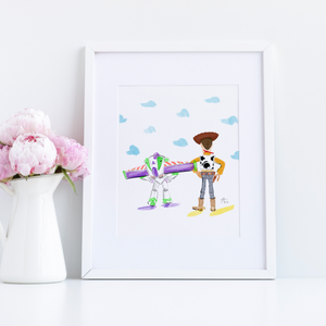 Buzz and Woody Art Print