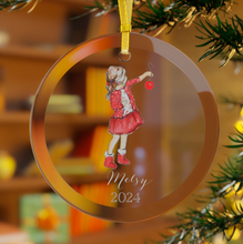 (Personalized) My Little Gift (Girl) Glass Ornament