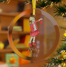 (Personalized) My Little Gift (Girl) Glass Ornament