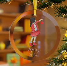 (Personalized) My Little Gift (Girl) Glass Ornament