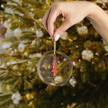 Bump's First Christmas (Dark) Glass Ornament