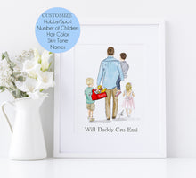 Customizable Father's Day Portrait (Customize Sport and Family)