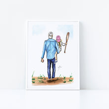 Semi-Custom My Baseball Girl- Daughter Art Print