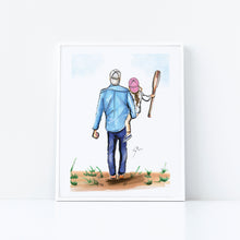 Semi-Custom My Baseball Girl- Daughter Art Print