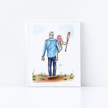 Semi-Custom My Baseball Girl- Daughter Art Print