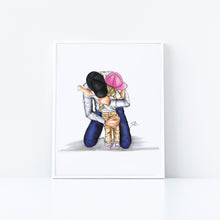 Semi - Custom Daughter Bear Hugs Art Print