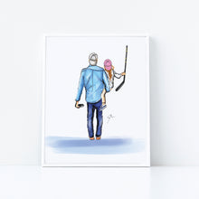 My Hockey Buddy - Daughter Art Print