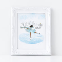 Skating in the City Art Print