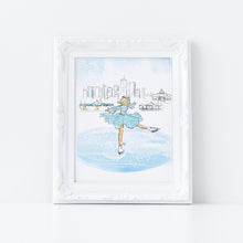 Skating in the City Art Print