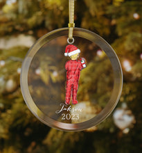 (Personalized) My Little Gift (Boy) Glass Ornament
