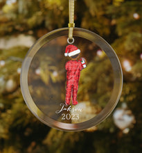 (Personalized) My Little Gift (Boy) Glass Ornament