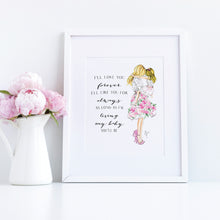 Customizable Love You forever My Daughter Art Print