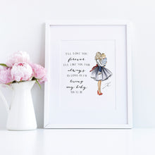 Customizable Love You forever My Son Art Print