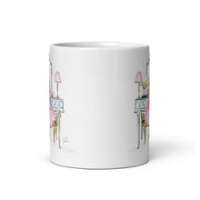 Light Blue Vanity Red Mug