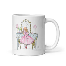 Light Blue Vanity Red Mug