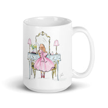 Light Blue Vanity Red Mug