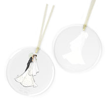 (Personalized) First Married Christmas Glass Ornament