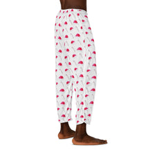 Men's Candy Cane and Santa Hats Pajama Pants
