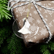 (Personalized) First Married Christmas Glass Ornament