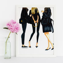 Customizable Ladies in Black Art Print