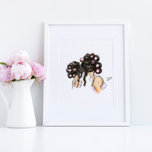 Customizable Curls and Girls Art Print