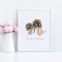 Customizable Curls and Girls Art Print