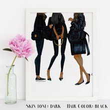 Customizable Ladies in Black Art Print