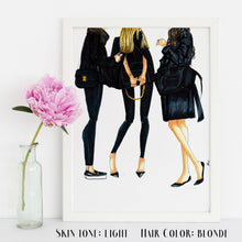 Customizable Ladies in Black Art Print